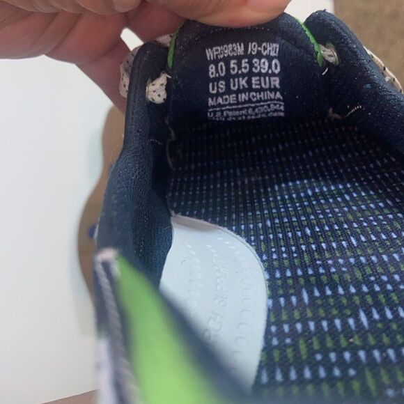 Keds Navy Arch Support Blue and Green Sneakers Gel Flex Women’s Shoes Size 8US - Picture 12 of 15